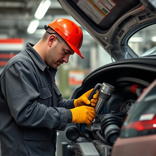 auto technician working