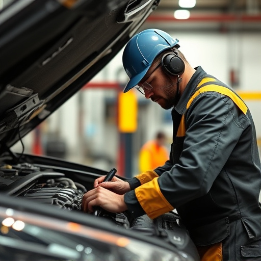 auto technician working