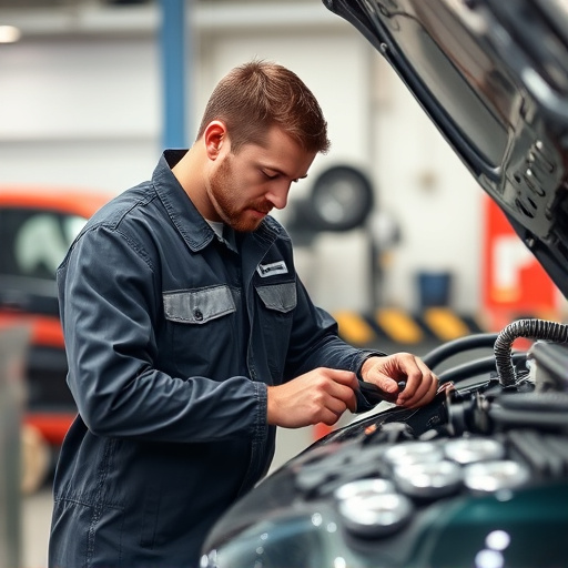 auto technician working