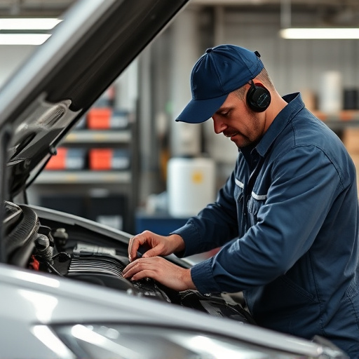auto technician working