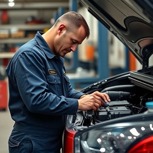 auto technician working