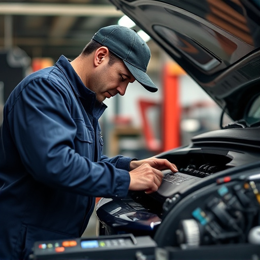 auto technician working