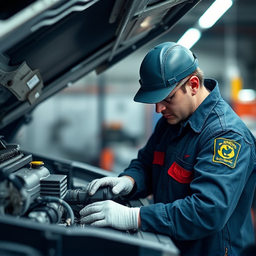 auto technician working