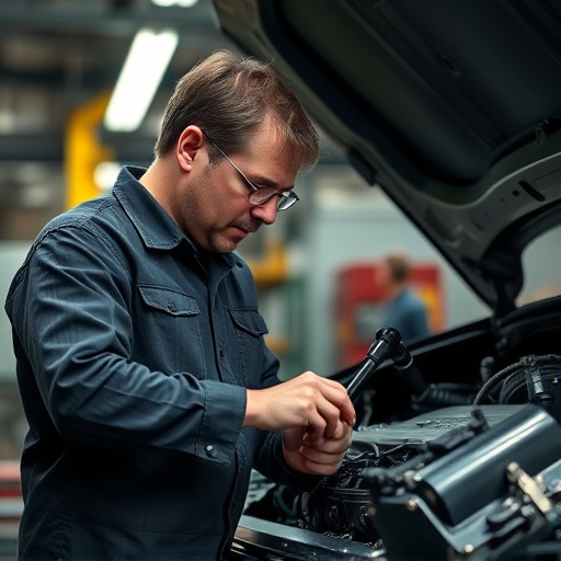 auto technician working