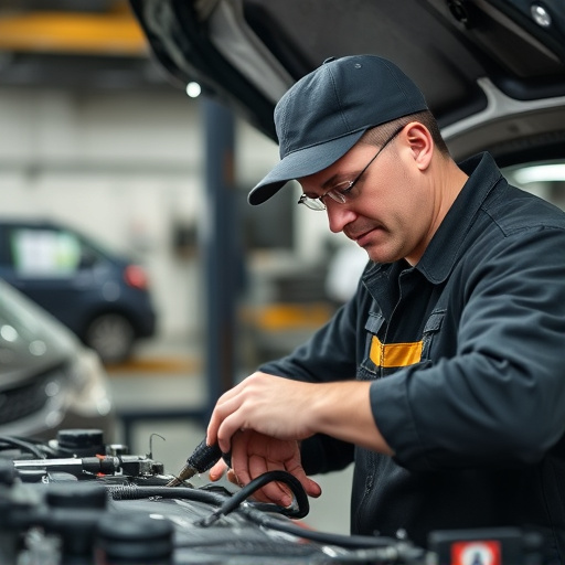 auto technician working