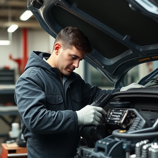 auto technician working