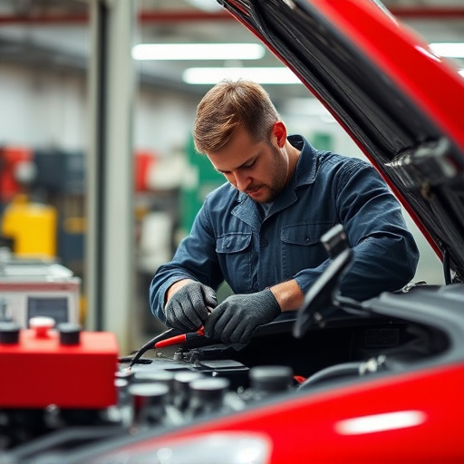 auto technician working
