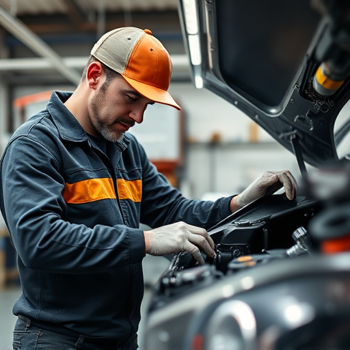 auto technician working