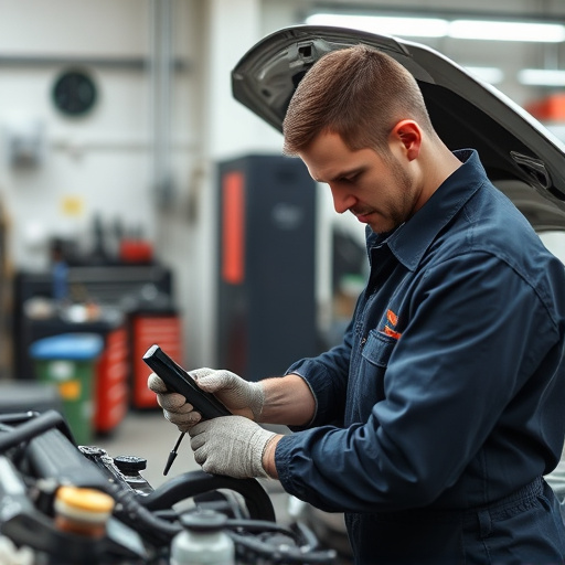 auto technician working