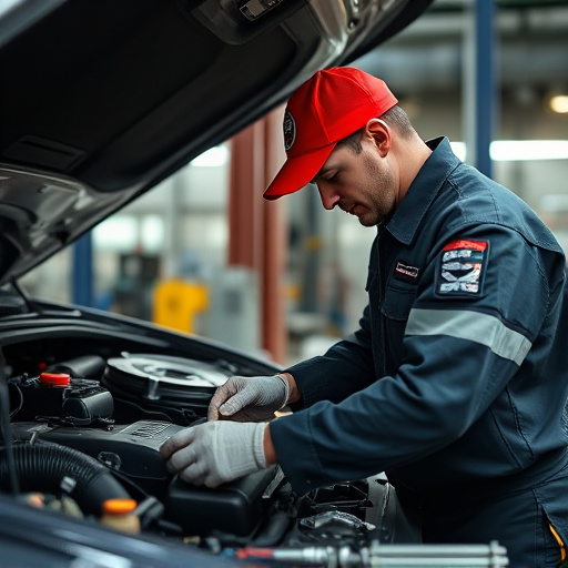 auto technician working