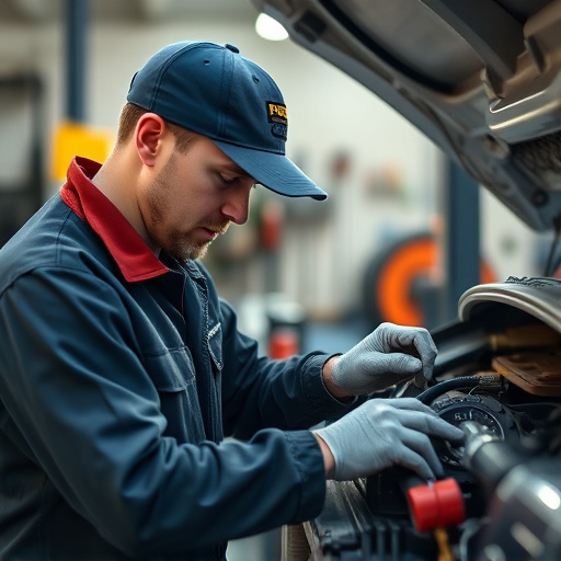 auto technician working