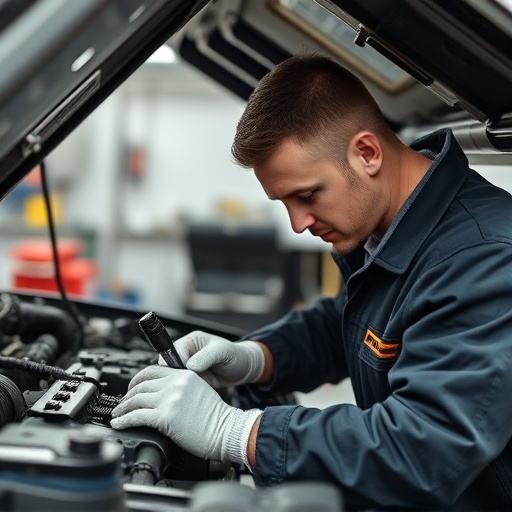 auto technician working