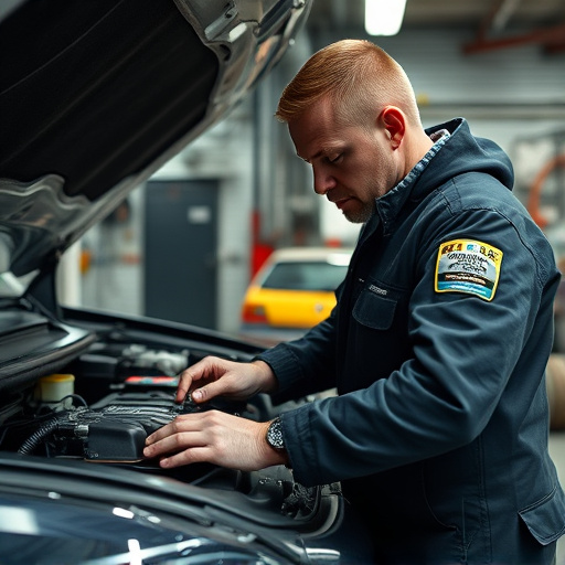 auto technician working