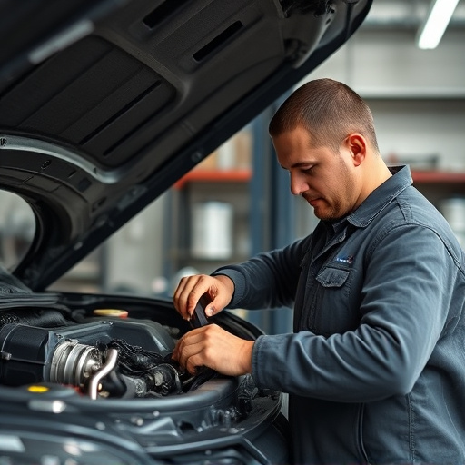 auto technician working