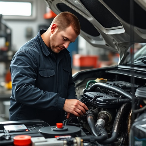 auto technician working