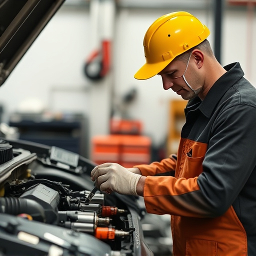 auto technician working