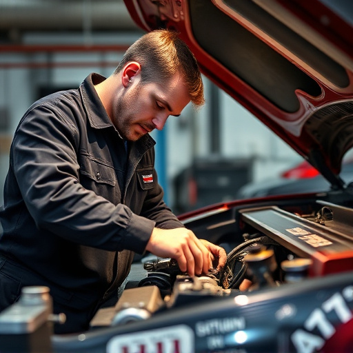 auto technician working