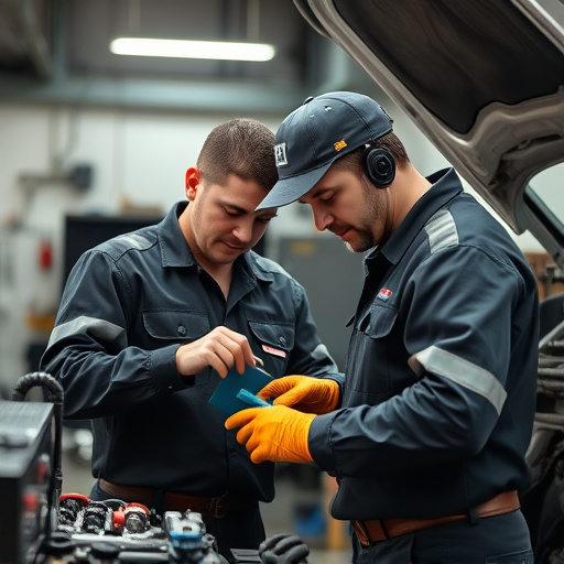 auto technician working