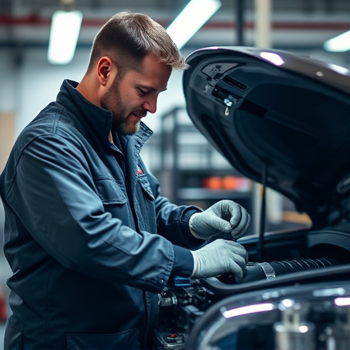 auto technician working