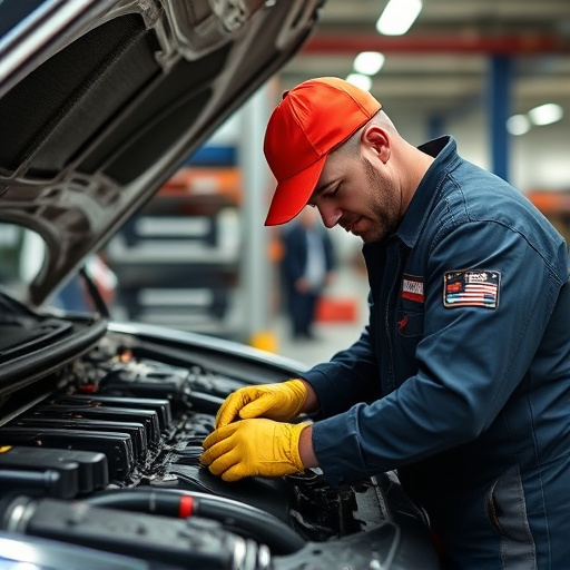 auto technician working