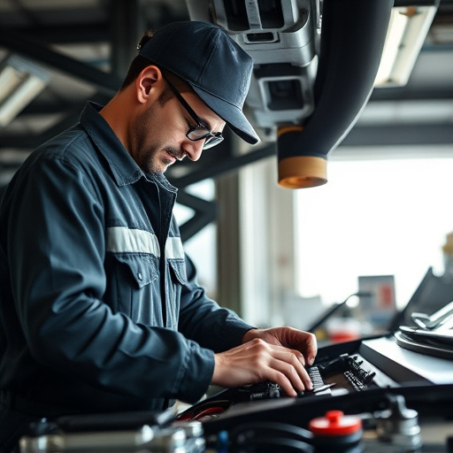 auto technician working