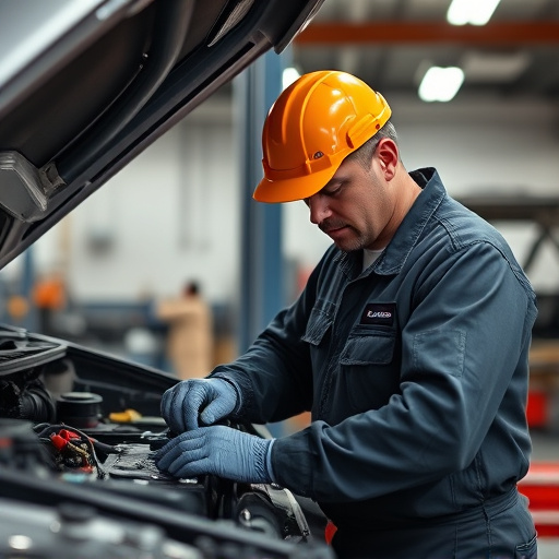 auto technician working