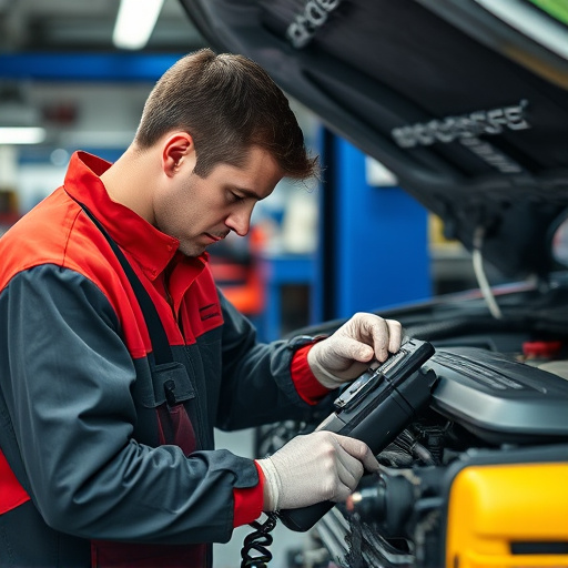 auto technician working