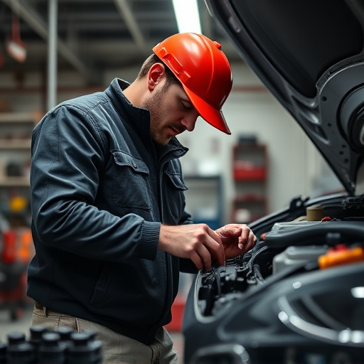 auto technician working