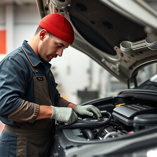 auto technician working