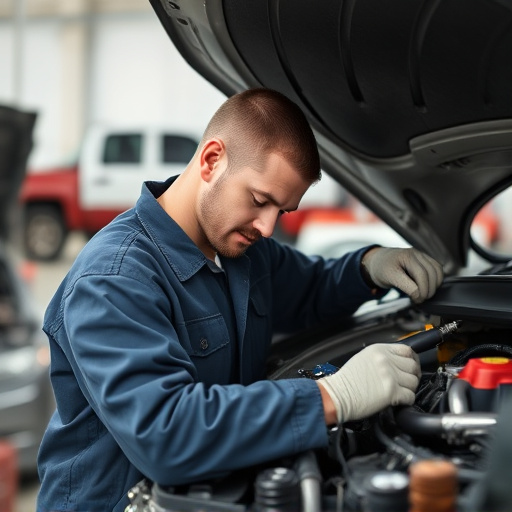 auto technician working
