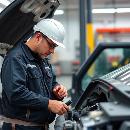 auto technician working