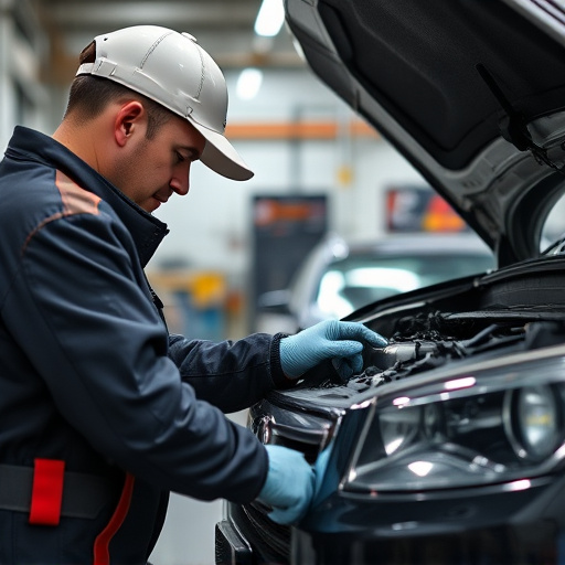 auto technician working