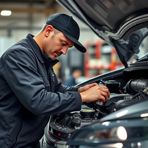 auto technician working