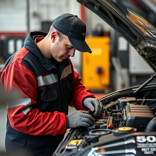 auto technician working