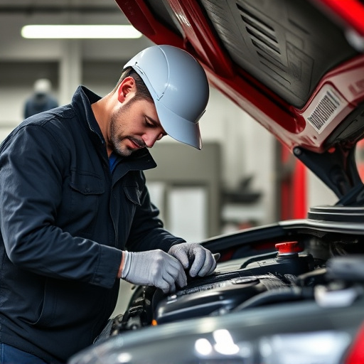 auto technician working