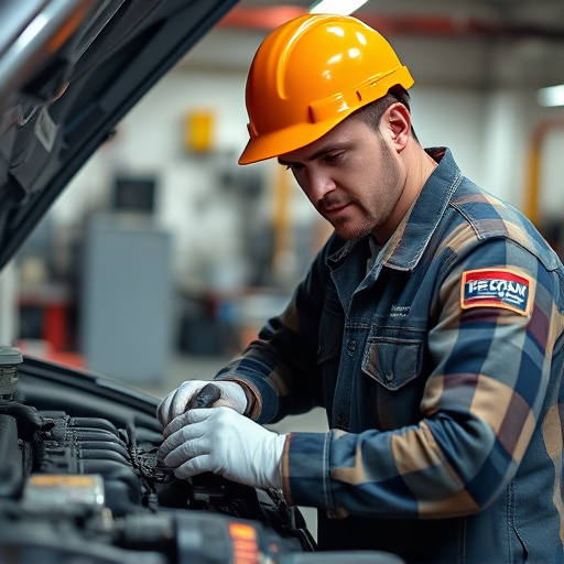 auto technician working