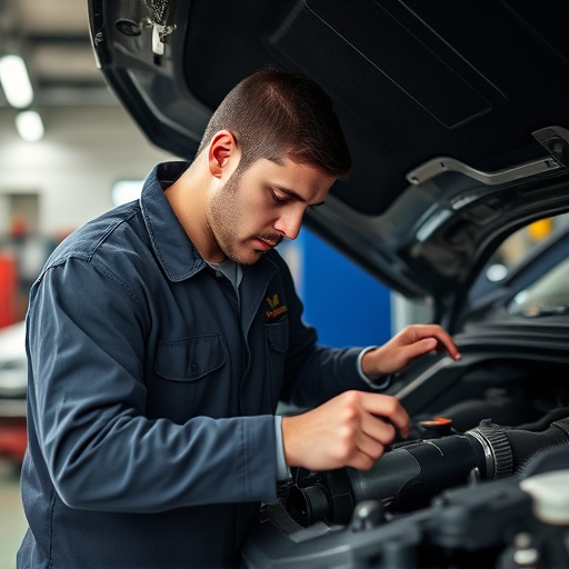auto technician working