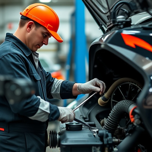 auto technician working