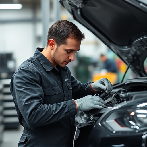 auto technician working