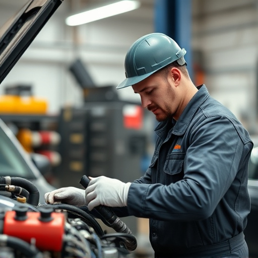 auto technician working