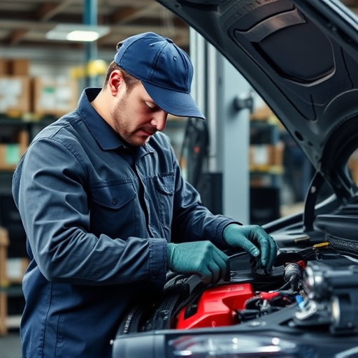 auto technician working