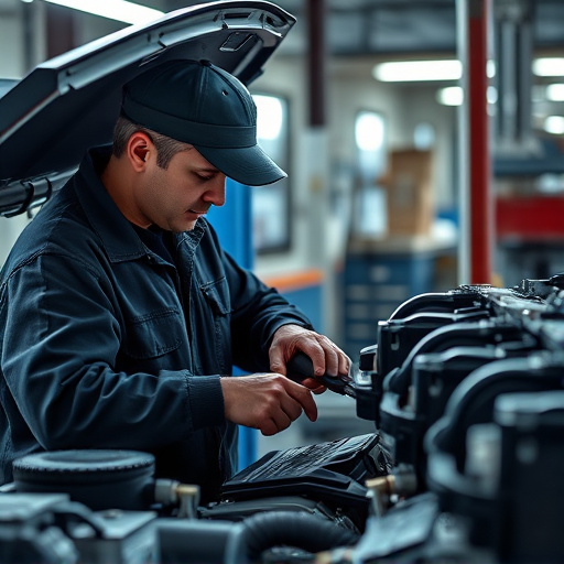 auto technician working