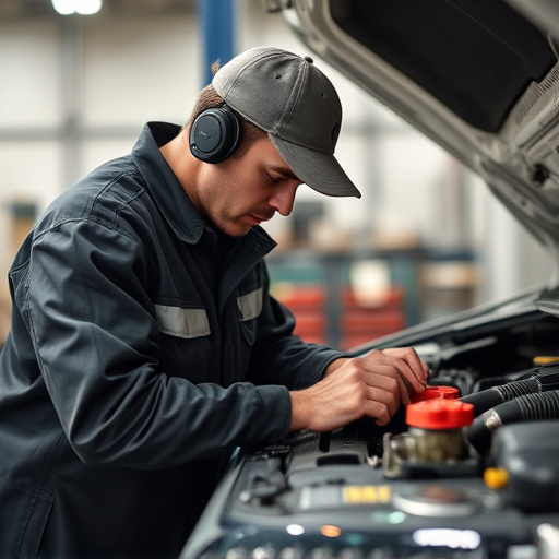 auto technician working