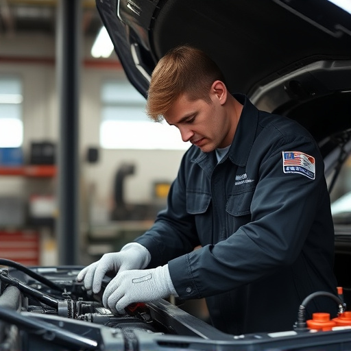 auto technician working