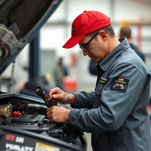 auto technician working