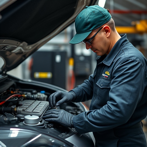 auto technician working
