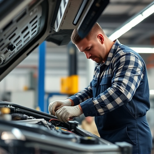 auto technician working