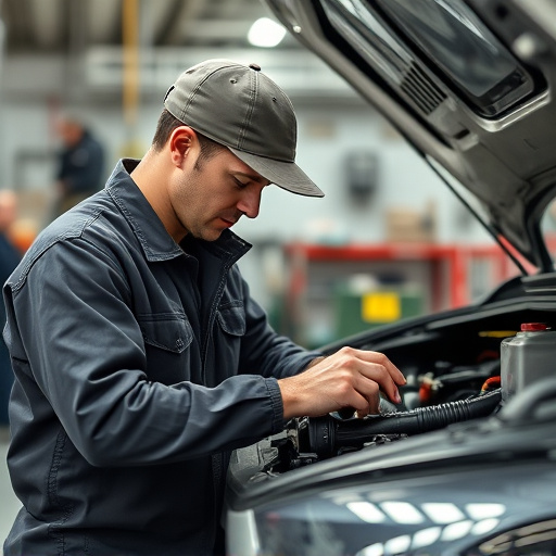 auto technician working