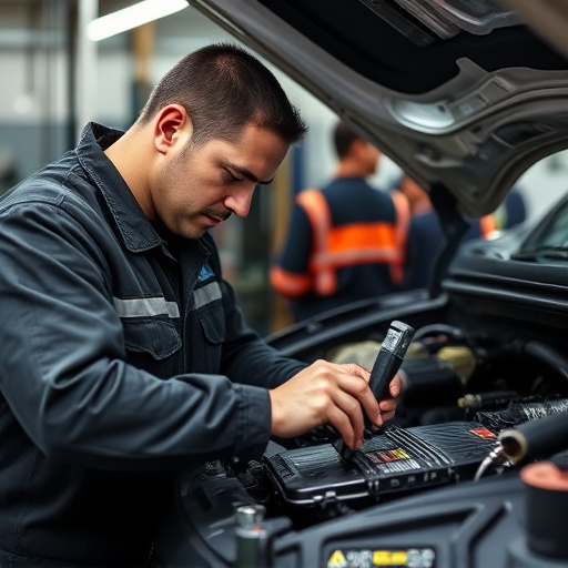 auto technician working