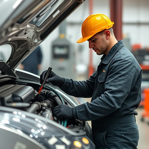 auto technician working